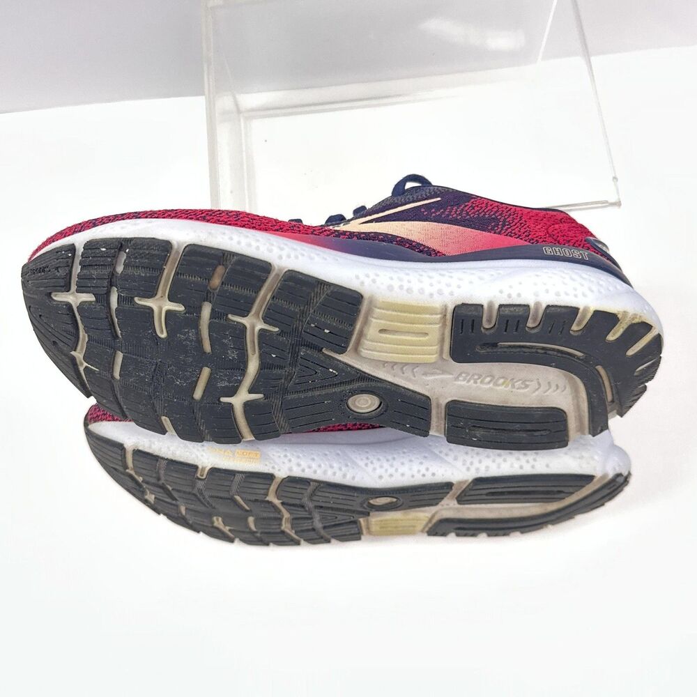 Brooks Ghost 16 Running Shoes Womens 8.5 Wide Navy Pink Mesh Athletic Sneakers - Picture 5 of 11
